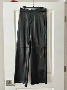 Black Faux Leather Pants